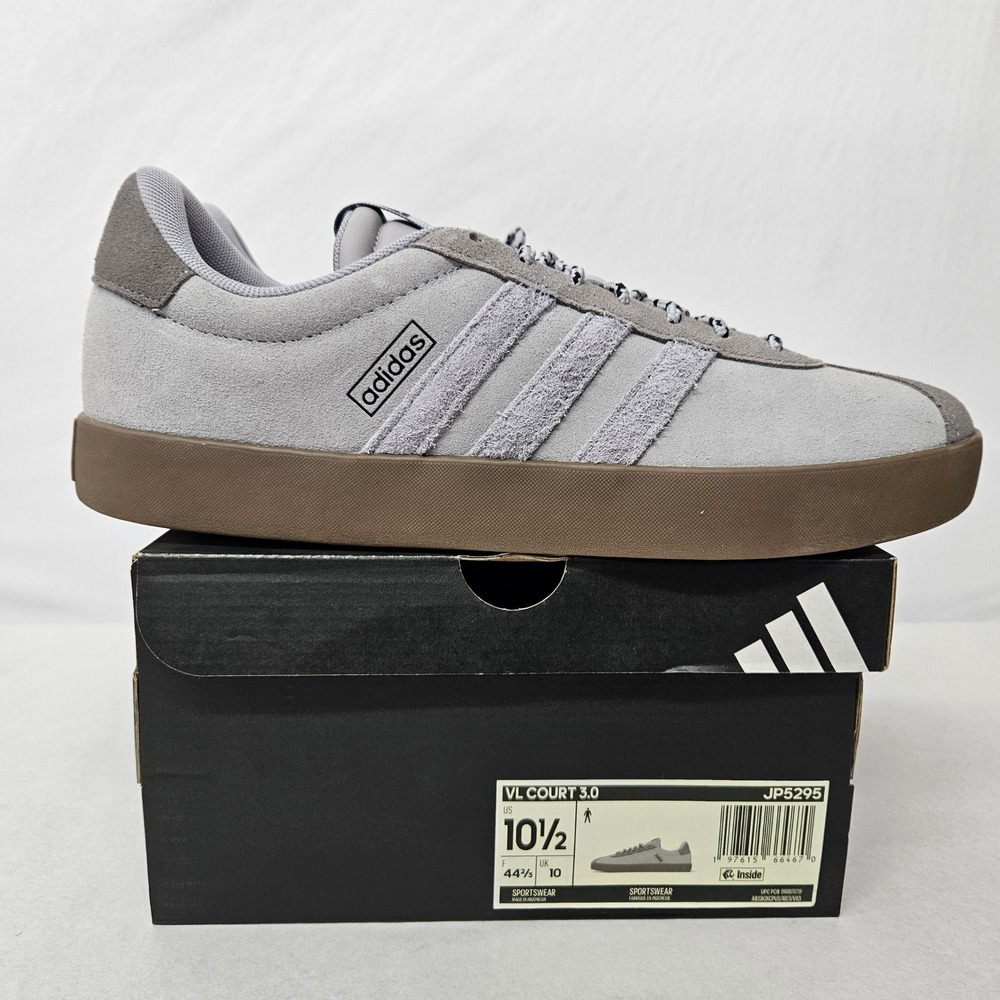 Adidas VL Court 3.0 Casual Shoes JP5295 Glory Grey Taupe Oxide Men's Sz 10.5